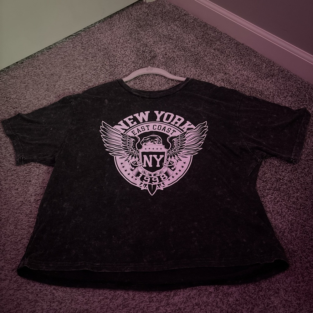 Rebellious One Black Graphic Tee - New York Design